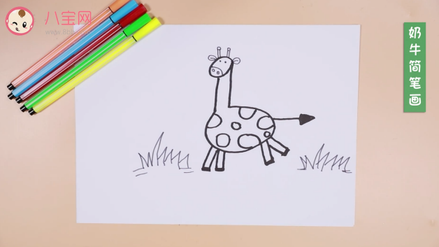 长颈鹿简笔画视频    长颈鹿简笔画步骤